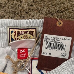 Mitchell & Ness Silver NBA Swingman Shorts